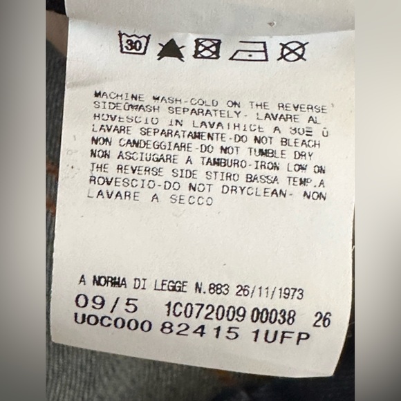 JustCavalli dark blue denim pants with round flat gold studs on the side Size 27 - Picture 11 of 15